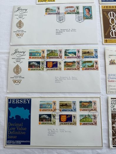 11 Pre decimal Channel Islands First Day Cover Stamps