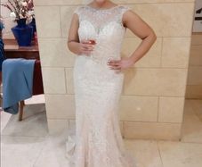 Jasmine Beaded ivory wedding dress size 14