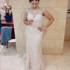 Jasmine Beaded ivory wedding dress size 14