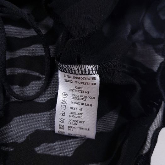 Motel Rocks Black Zebra Flocked Mesh Lace Up Cami Tank Top Size S