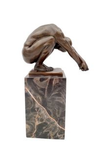 Milo (1910-1978) The Diver - Bronze, Marble, Signed