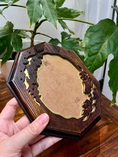 1980's faux wood photo frame