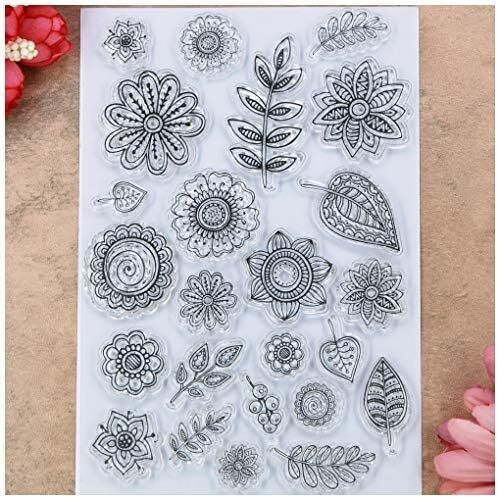 Silicone stamps for crafting and scrapbooking, flowers, leaves NEW