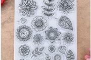 Silicone stamps for crafting and scrapbooking, flowers, leaves NEW