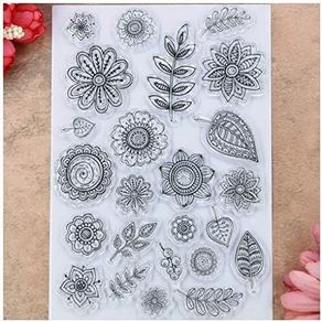 Silicone stamps for crafting and scrapbooking, flowers, leaves NEW