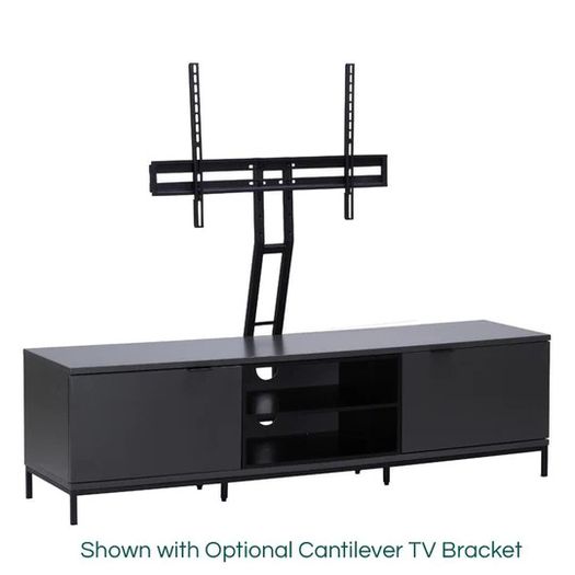 Alphason Chaplin ADCH1600 Charcoal / Black TV Cabinet