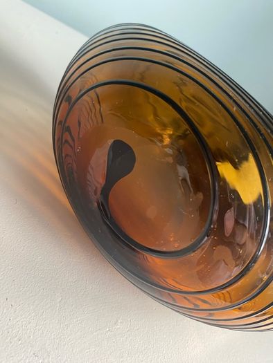 Contemporary large  15 1/4 inch heavy  studio glass vase