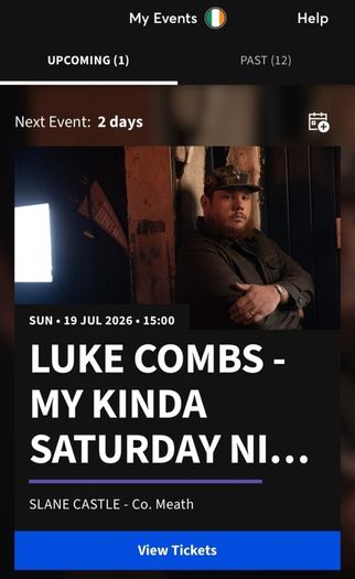 Luke Combs Tickets 65e each