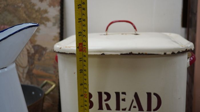 Vintage Enamel Bread Bin