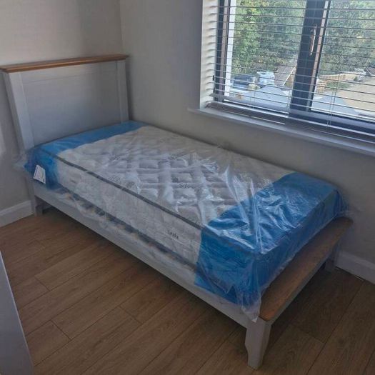 Brand New Single Bed Frame & Premium Leaba Mattress (Still in Plastic!)