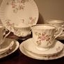 Vintage Chodziez Porcelain Tea Set. Flowery Pattern, Made in Poland. Image 3