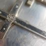 Antique Nuns Crucifix Skull Crossbones 5'' And 3,5" Image 5
