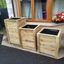 Handcrafted Large Wooden Planters, Veg Planter, Bamboo boxes Made to Order Image 5