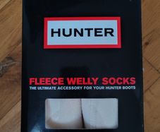 Hunter cream fleece welly socks