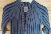 sweater 9-12 months dark blue  like new worn once light blue never worn