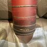 Signed Vase Czech Glass Art Miracle Studio Red And Black 7,5 inch Vase Image 3