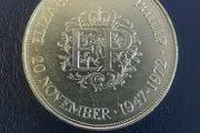 Queen Elizabeth &amp; Phillip Commemorative Crown Coin 1947 - 1972