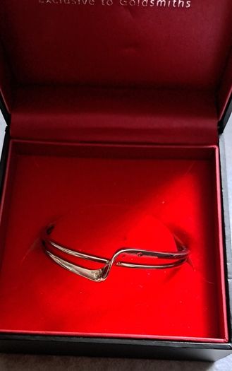 sterling silver diamond bangle