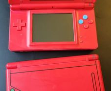 Custom Refurbished DS Lite Console - Red "Digital Dex" Edition with USB-C Charging Upgrade