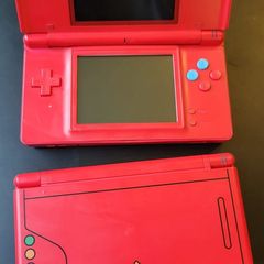 Custom Refurbished DS Lite Console - Red "Digital Dex" Edition with USB-C Charging Upgrade