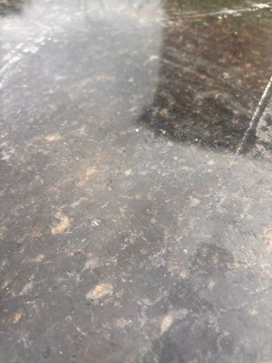 3 Pieces of Polished Granite Worktop Dark Black with Fleck