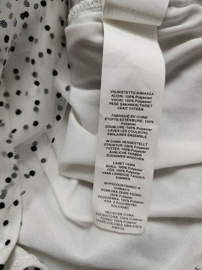 Missquided white/black dot mini dress