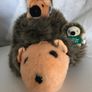 Large Vintage Hedgehog with two smaller hedgehogs Image 6