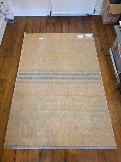 Tara Marina Stripe Rug Beige & Blue 160 x 230cm