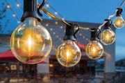 MASSIVE SALE Outdoor LED String Lights 36.5M/120FT, G40 Globe Patio Lights Energy Saving with 62 Bulbs(2 Spare), Waterproof Shatterproof Hanging Connectable Festoon Lights for Outside Garden Backyard MULTIPLE SIZES AVAILABLE