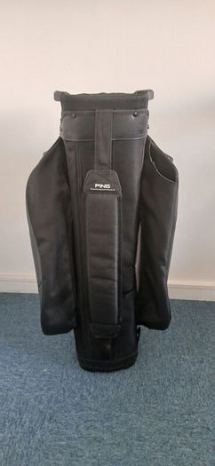 Ping DLX Black Leather Cart Golf Bag