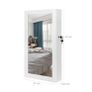 Stylish jewelry cabinet hanging  hanging, jewelry cabinet, wall mirror for hanging, with door and magnetic closure, wall mounting, with mirror, for wall 67x37x10.5 cm White Image 3