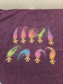 Lot of 9 Vintage Mini Trolls