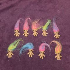 Lot of 9 Vintage Mini Trolls