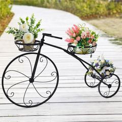 Sturdy 3 Tier Metal Tricycle Plant Stand Stylish Indoor & Garden Display