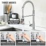 NEW SALE | Kitchen Sink Mixer Tap with 360 Degree Swivel Pull Down Sprayer Commercial Single Handle Tap Cold and Hot 3-Modes Spray with Standard Fittings Chrome Image 2