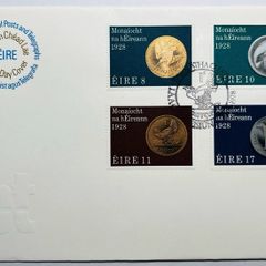 Ireland 1978 First Irish Coinage 50th Anniversary FDC Envelope Full Set 4 Stamps