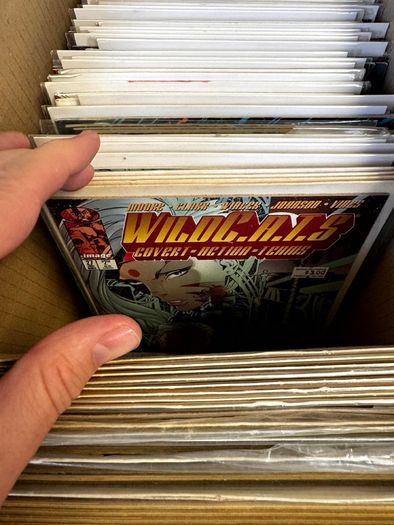 Image Long Comic Box w 275 comics for Sale