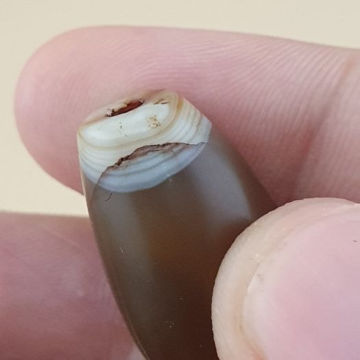 Vintage Yemeni Suliemani Natural Eye Agate Bead Amulet
