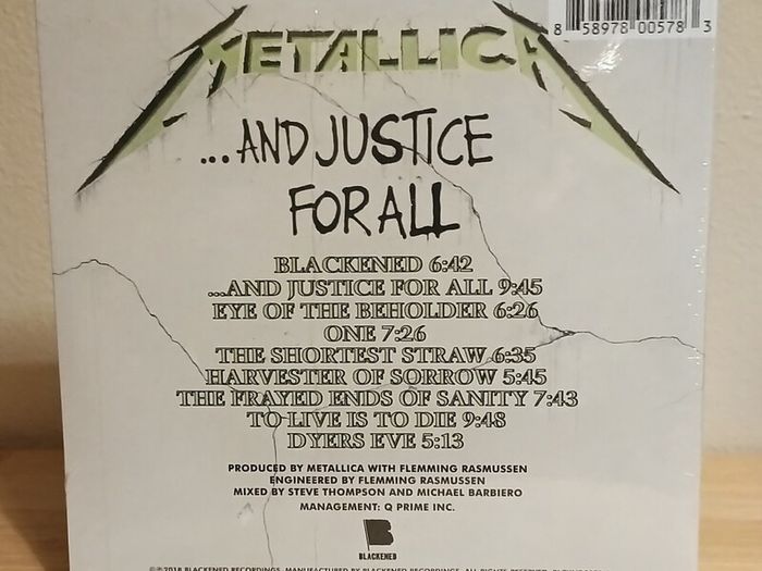 Metallica..... And Justice for all Remastered CD Album