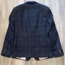 HERBIE FROGG Mens Tweed Blazer Blue Check Abraham Moon Wool Jacket 40R Velvet Image 3