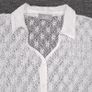 Wallis Cream White Sheer Floral Openwork Lace Button-Up Shirt Blouse 14UK/42EU Image 5