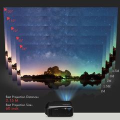 Excelvan LED 4018 Portable Portable Home Cinema Media Player Multimedia 1200 Lumens Projector HDMI AV USB PC LAPTOP
