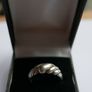 Vintage Sterling Silver Croissant Ring, 925 Hallmarked Silver Twisted Dome Ring size R - 3,4g Image 3