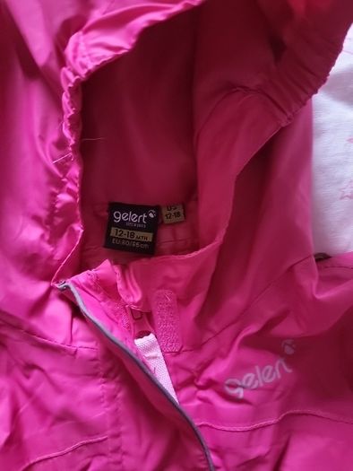 Gelert kids waterproof rain suit. Pink. 12-18 months