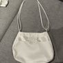 Communion dress size 128 + silk crop jacket + fleece crop jacket + gloves + handbag Image 5