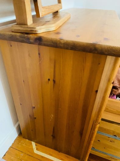 Solid pine, metal runners on desk/dressing table