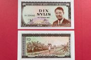 Guinea  10 Sylis  1971. Pick  16a   ( Uncirculated )