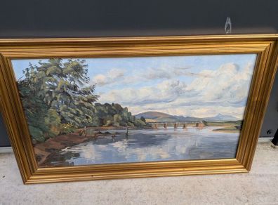 Oil on Board Painting Stanley Pettigrew Vartry