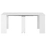 Extendable Dining Table High Gloss White 175x90x75 cm Image 3