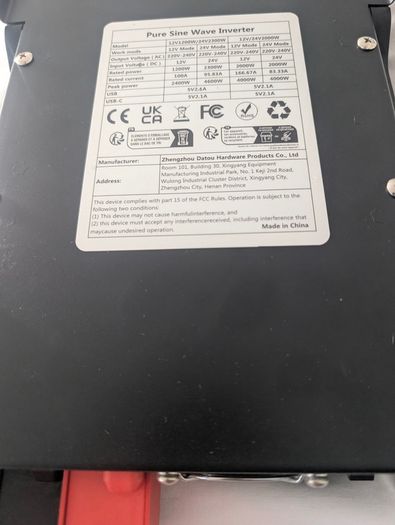 inverter 12/24v 2300 watts